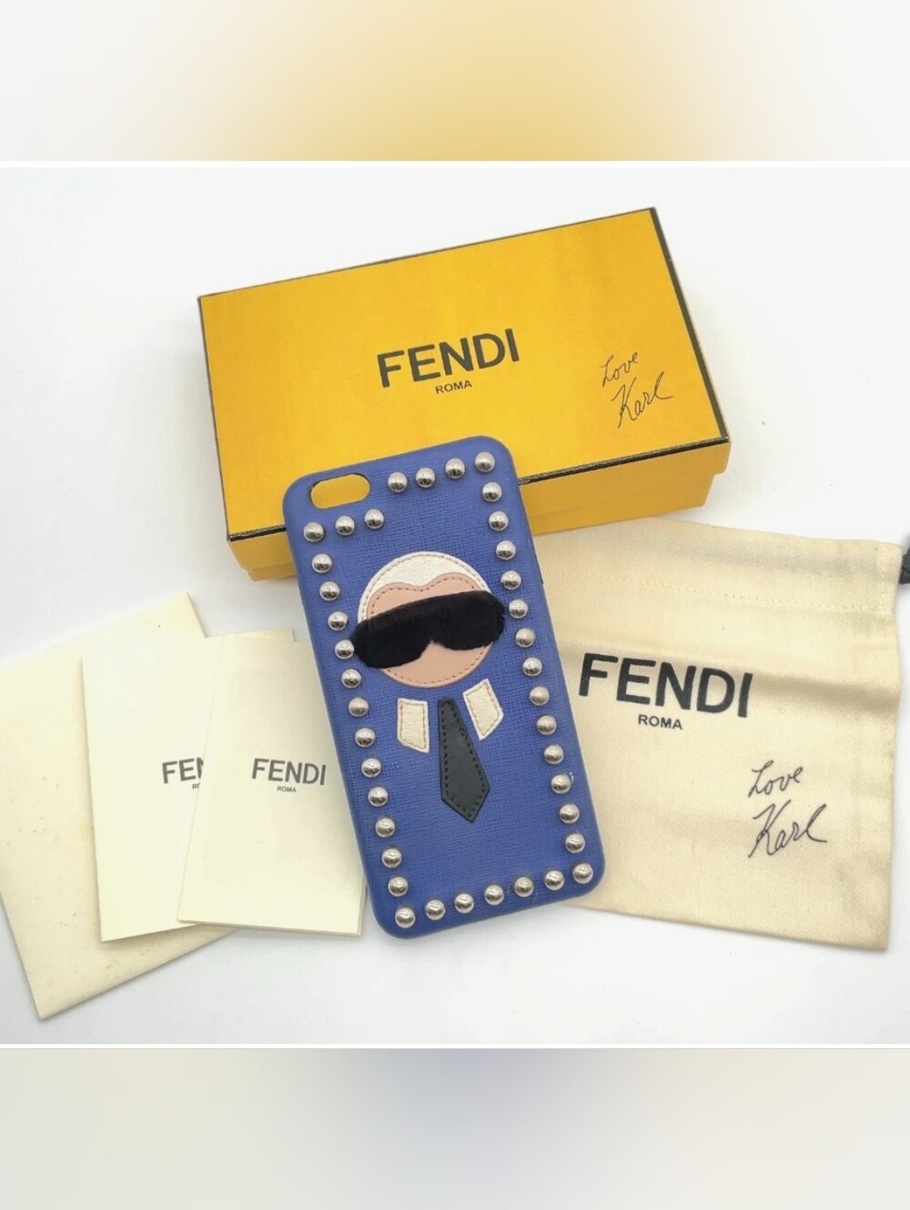 Rare Fendi x Karl Lagerfeld Karlito iPhone 6/6s Case With Box & Dustbag - Picture 2 of 11